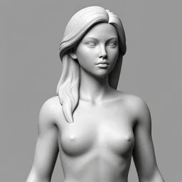 a 3 d female figure rendered with photogrammetry techniques, portrait, black and white, 3 d art, elegant, hyperrealistic, 3 d art, rendered in real time