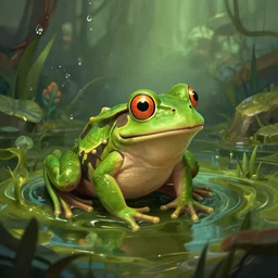beatiful art league of legends splash art of a frog in a swamp