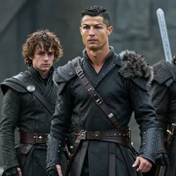 film still of christiano ronaldo as joffrey in game of thrones movie, 8 k