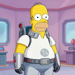 homer simpson in futuristic body armor - n 4