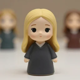 high quality presentation photo of a cute greta thunberg porcelain doll, photography 4k, f1.8 anamorphic, bokeh, 4k, Canon, Nikon