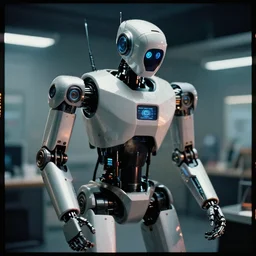 for doing the jobs nobody wants to,, cybertronic robot, cinematic, volumetric lighting, f 8 apeture, eastman 5 3 8 4 film,