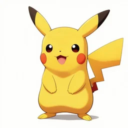 educational and detailed anatomical illustration of pikachu