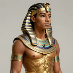 young jaden smith as ancient libu, cornrows, egyptian chestplate, intricate, elegant, highly detailed, digital painting, artstation, concept art, smooth, sharp focus, illustration, orientalism, bouguereau, rutkowski, mucha