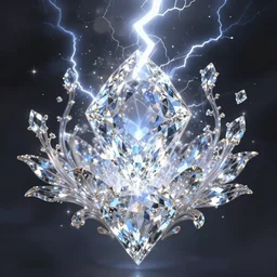symmetry!! close - up a huge fire lightning ice hybrid magic of diamond levitate, floral!, elegant, highly detailed, magic surge, intricate, unreal engine 5, concept art ， by greg rutkowski, loish, highly rendered, digital painting, artstation hq