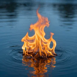 an water resembling shape of fire