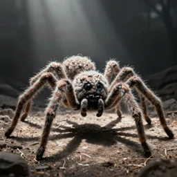 a scary spider monster made of wool