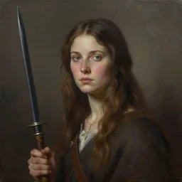 goddess of hunting. atmospheric lighting. detailed matte portrait painting by greg rutkowski.