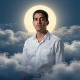portrait of a ( ( ( un tequila ) ) ), ( ( bellaco puertorriqueno pelo corto camisa blanca ) ), nubes y magia, el sol, concept character, by greg rutowski and mucha and bierstadt and remington, trending on artstation