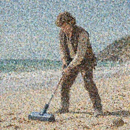 anakin skywalker vacuuming the beach for sand, 4k, photorealistic,