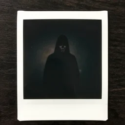an eerie polaroid photograph of a scary evil horrifying shadow in the backrooms, nighttime, dimly lit, creepy hd 4k