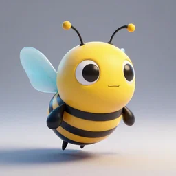 a sculpture of cartoon bee by ray tracing, octane redner brilliantly coloured, trending on artstation, unreal engine, hdr, polished