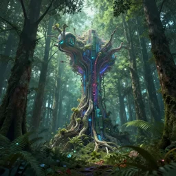 forest merged with silicon - based life, art on deviantart