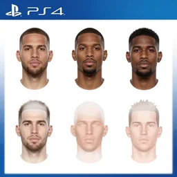 nba 2 k 2 1 player facial portrait, character design template, playstation 4