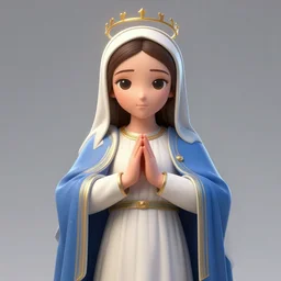 virgin mary, lol style, highly detailed, artgerm, cushart krenz, zeronis, trending on artstation, soft light, sharp edges, illustration, character design, concept art