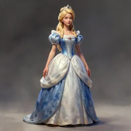 clothed, worksafe. at cgsociety by wlop, ilya kuvshinov, krenz cushart, greg rutkowski, trending on artstation. zbrush sculpt colored, octane render in maya, houdini vfx. a young blonde girl posing in princess dress and tiara. classic watercolor painting. cinematic dramatic atmosphere, sharp focus, soft volumetric studio lighting.