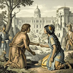 The moment of contact between civilizations, highly detailed, illustration