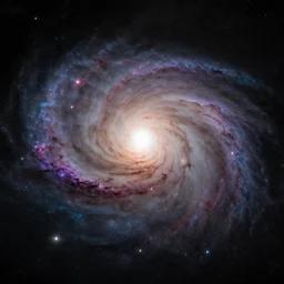 A quasar at the center of an ancient galaxy, matte painting