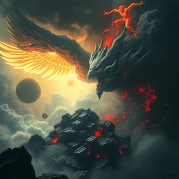 heaven versus hell, atmospheric lighting. highly detailed digital painting, sharp focus by dore and bouguereau, william - adolphe and beeple, trending on artstation