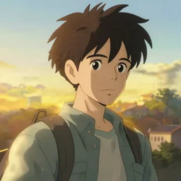 anime boy, art by makoto shinkai and studio ghibli and ilya kuvshinov, portrait, intricate, highly detailed, digital painting, golden hour, anime!! trending on pixiv fanbox, trending on artstation, concept art, sharp focus, illustration art by artgerm