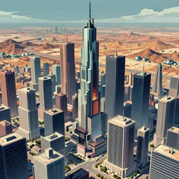 illustration of edge cyberpunk city, badlands beyond, super wide angle, high quality, 8 k, high resolution, city landscape, side scrolling, 4 k, retrofuturism, by makoto shinkai, anton fadeev, thomas kinkade, greg rutkowski