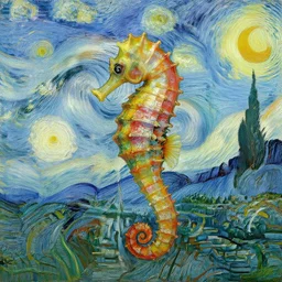 seahorse by Vincent van Gogh