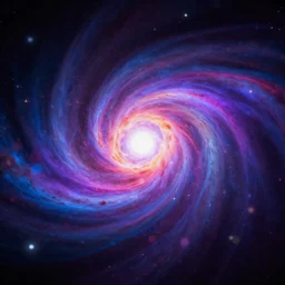 star lights bending around a super nova, colorful, stylish, soft bokeh