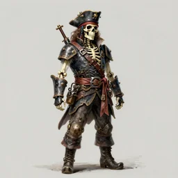 steampunk skeleton pirate, highly detailed, digital painting, trending on artstation, devianart, cgsociety, concept art, sharp focus, illustration, art by sebastien mitton, viktor antonov, sergey kolesov