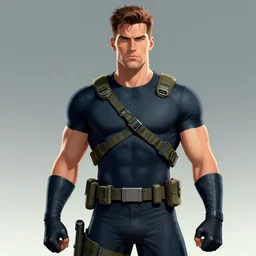 Navy SEAL superhero in the style of DC comics