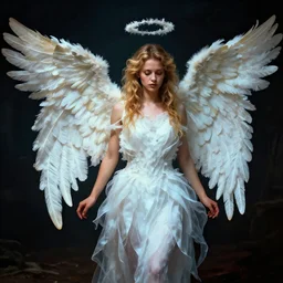 lsd angel, trippy, hdr, dramatic lighting, photography