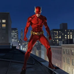daredevil on a roof in new york at night, fantasy, highly detailed, art by greg rutkowski