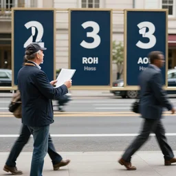 a man announcing milestones as they pass by