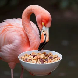 a flamingo as a bowl of cereal, detailed, centered, digital painting, artstation, concept art, donato giancola, joseph christian leyendecker, wlop, boris vallejo, breathtaking, 8 k resolution, extremely detailed, beautiful, establishing shot, artistic, hyperrealistic, beautiful face, octane render, cinematic lighting, dramatic lighting, masterpiece