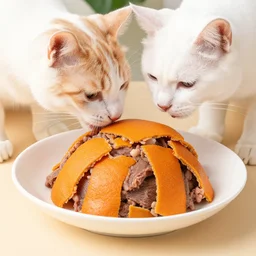 orange peel beef as cat filling