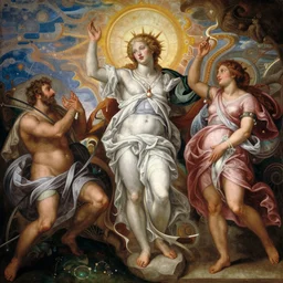 minds neuromorphic merging with machine to create this divine dream in the style of giovanni battista tiepolo
