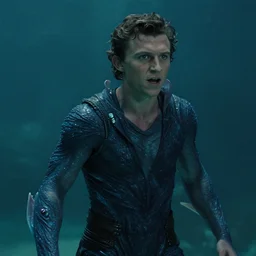 tom holland as a mystical water creature, d & d, movie still frame, hd, remastered, film grain, cinematic lighting