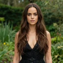 portrait of ana de armas in the garden by algernon blackwood