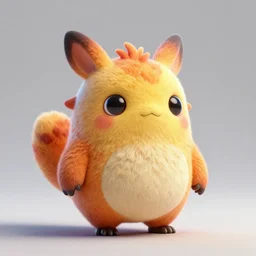 cute creature art by goro fujita, wide shot, vibrant color details, zbrush, hyper realistic, golden ratio, macro lens, unreal engine, octane render, symmetri