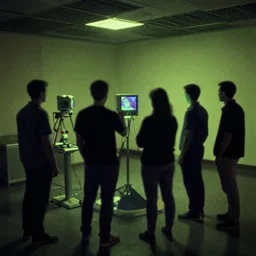 thermography photo of people in a building