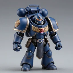 nendoroid warhammer 4 0 k ultramarine with a helmet, no hood | | realistic shaded, fine details, realistic shaded lighting poster by greg rutkowski, diego gisbert llorens, magali villeneuve, artgerm, jeremy lipkin and rob rey
