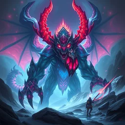 yian garuga boss of monster hunter world iceborn worldboss guild raid digital painting bioluminance alena aenami artworks in 4 k design by lois van baarle by sung choi by john kirby and artgerm style pascal blanche and magali villeneuve