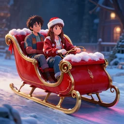 extremely detailed concept art of a the stranger things santa sleigh by makoto shinkai and lois van baarle, ilya kuvshinov, rossdraws, global illumination, octane render, digital art, trending on artstation, sharp focus, 4 k