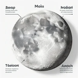 infographic showing the anatomy of the moon