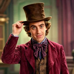 character portrait of Willy Wonka played by Alan Rickman, digital art, trending on artstation, 4k
