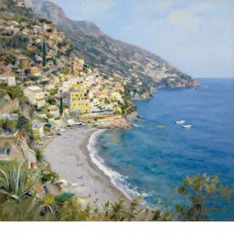 a beautiful coastline in italy, oil painting, by greg rutkowski
