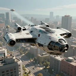 Film still of a Combine Gunship patrolling over City 17, from Half-Life, CGI, rendered 3D model, unreal engine, hyper realistic, octane render, 8k, high resolution, polished, photoshopped, detailed picture, trending on ArtStation, Concept Art, Cinematic
