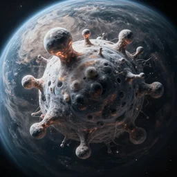 Photograph of a gaseous lifeform discovered in another world, accurate depiction