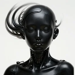 epic illustration, digital abstract sculpt of beautiful female face body and black swirling latex acrylic portrait, black latex sculpt, minimalism, mechanical superstructure, sacred geometry, 8 k, cinematic, magic hour, beautiful light, sculpture of carving marble, dark colors, filigree ornaments, one point light, clockwork, epic matte painting, concept art, bokeh, digital painting