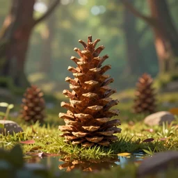 landscape, octane render, illustration, storybook illustration, bokeh, cinematic, glamor shot, cone, cinematic lighting, ray tracing reflections, woodland, cinematic