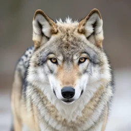 highly detailed portrait of a dessert wolf